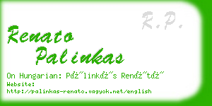 renato palinkas business card